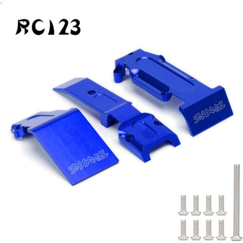 1:10 #5337 Aluminum Front 2 pieces Rear 1 piece Skid Plate Set FOR RC Traxxas 1/10 Revo 3.3 Summit Slayer Pro 4x4