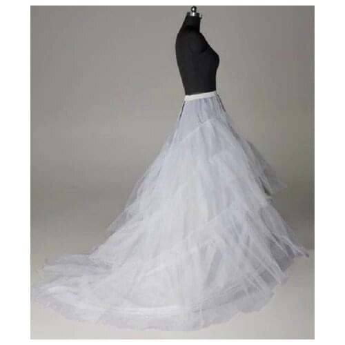 White wedding hoop train petticoat wedding slip proms Crinoline Underskirt dress