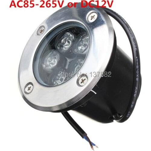 Free Shipping, AC85~265V or DC12V, 5W High Power LED Underground Lamp Waterproof IP67 Outdoor Underground Light
