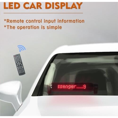 D750 Running scrolling Messages moving Text screen LED Car Display Remote Programmable LED Billboard Red White Color LED Sign