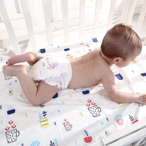 Baby Bed Mattress Covers Cotton Baby Crib Fitted Sheets Soft Printed Newborn Infant Bedding Set Kids Mini Cot Sheet 130x70cm