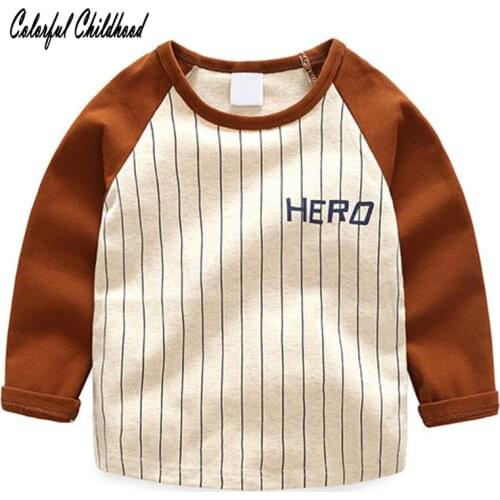 Kid Boys Sweatshirt Long Sleeve Round Collar Patchwork Striped Infant Baby Girl Boys Children Clothes sweat enfant garcon modis