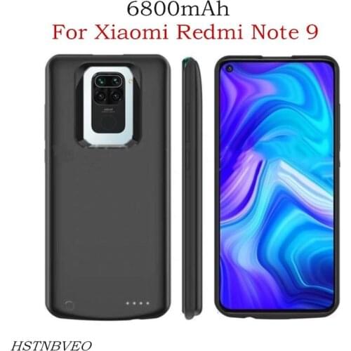 HSTNBVEO 6800mAh Shockproof Battery Charger Cases For Xiaomi Redmi Note 9 Battery Case External Power Bank Charging Cover