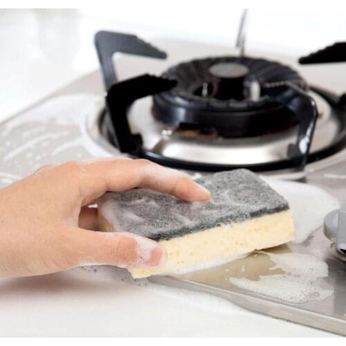 Kitchen Non-Scratch Dish Sponge Biodegradable Scrubbing Scouring Pad Fiber Wooden Sponges Pulp Scrubber Coconut Coir Palm K6C9