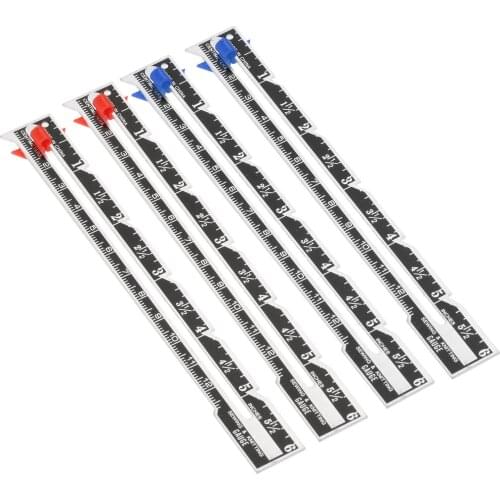 2Pcs Aluminum Plastic Sewing Seam Ruler Measuring Gauge Patchwork Quilting Tailor Ruler Sizer Helper Sewing Tools 15*1.7 cm