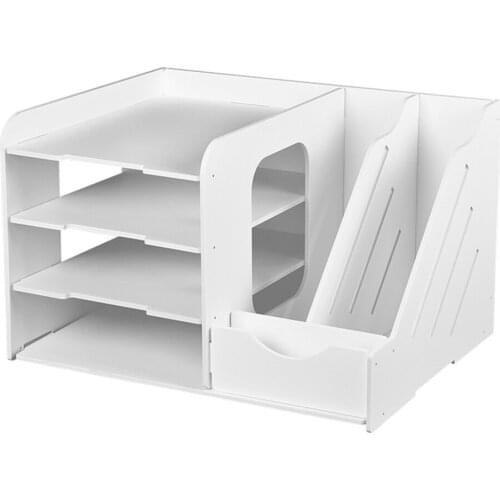 Document Tray Desktop Multifunction Storage Box DIY Pen Pencil File Holder Office Desk Organizer School Supplies