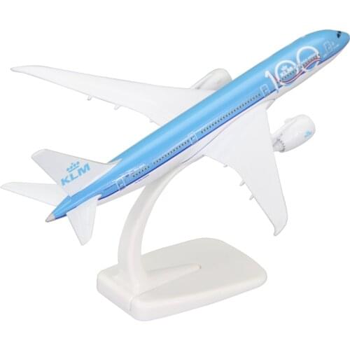 18CM Royal Dutch Airways B787-10 Airlines Airplane Model with Base Alloy Aircraft Plane For Collectible Souvenir Show Gift Toy