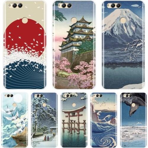 Soft Cover For Huawei Honor 8X MAX 10 9 8 Japanese Art Japan Phone Case Silicone For Huawei Honor 7 8 9 10 Lite 7S 7X 7A 7C Pro