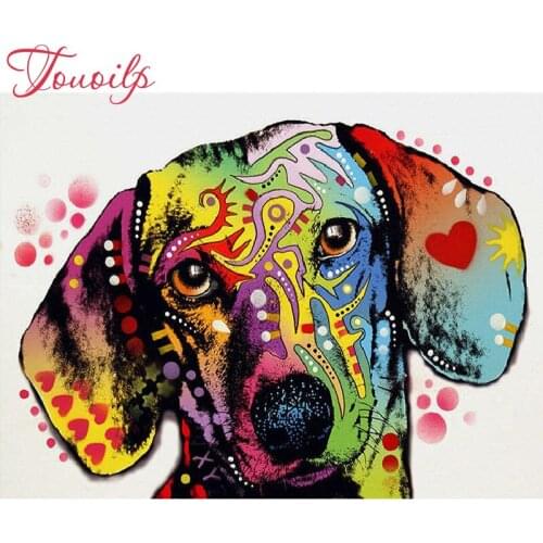 Full Round Drill 5D DIY Diamond Painting dachshund dog 5D Diamond Embroidery Cross Stitch Kits 3D Diamond Mosaic home decor gift