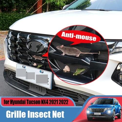 For Hyundai Tucson NX4 2021 2022 car front grille water tank stainless steel mesh insect screen invisible protection