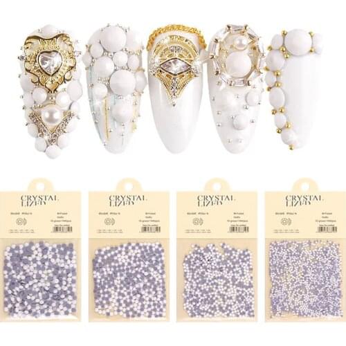 Mixed White Diamond Porcelain White Glass Boutique High-Grade Drill Ab Nail Stick Drill Exquisitely Designed Gorgeous