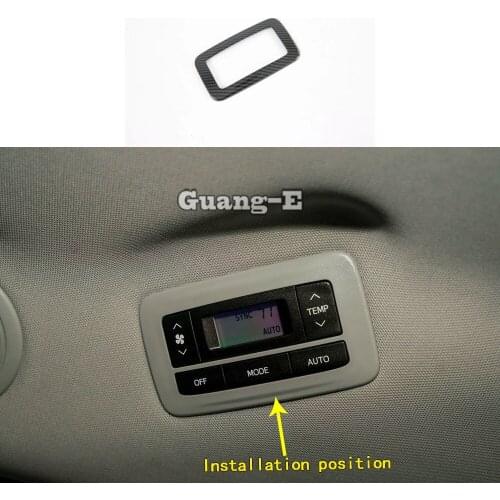 Sticker Styling Back Tail Rear Temperature Air-condition Volume Switch Button Trim Frame For Toyota Sienna 2018 2019 2020 2021