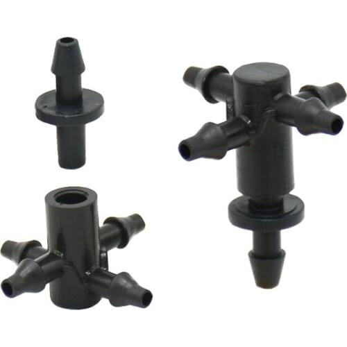 Arrow drip Cross Connector 1/8" 5-way water splitter 3/5 hose drip arrow system water pipe 4 way splitter 500pcs