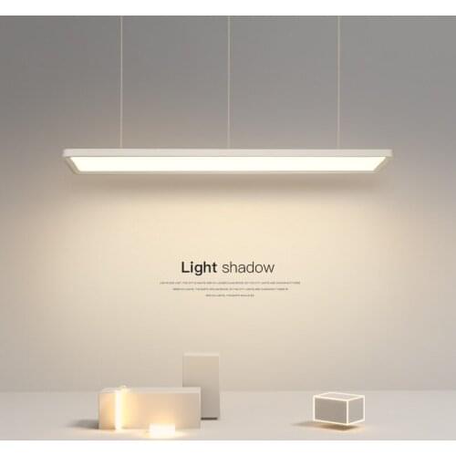 LED office Chandelier White Long Strip light bar 40-120cm / Rectangular Dining Room pendant light long Ceiling light led Light
