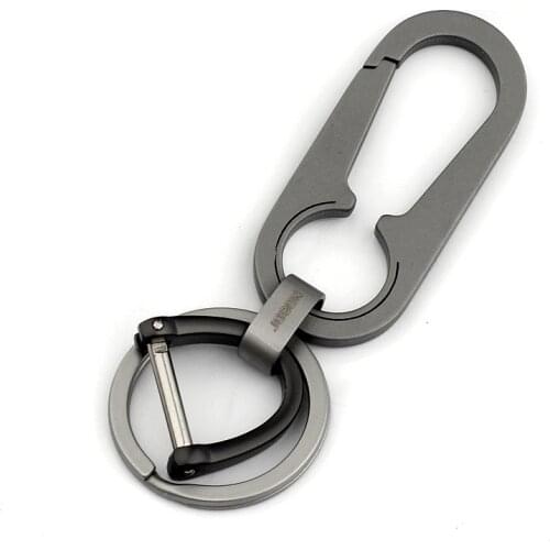 Titanium Car KeyChain Super Lightweight Titanium EDC Tool Keychain Hanging Buckle Motorcycle Key Chain The Best Gifts For Men