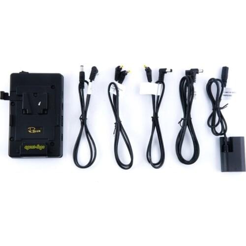 V mount V lock Battery Power Supply Splitter Plate for DSLR rig 5D2 5D3 7D BMCC