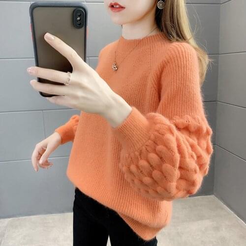 Women knitting sweater Long sleeve O-Neck female Casual fashion Pullovers Ladies Autumn And Winter sweaters