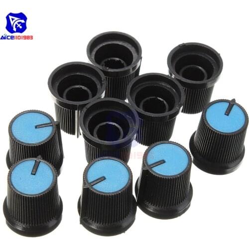 20PCS/Lot Plastic Potentiometer Knob WH148 6mm Dia. Knurled Shaft Rotary Taper Potentiometer Volume Control for Arduino