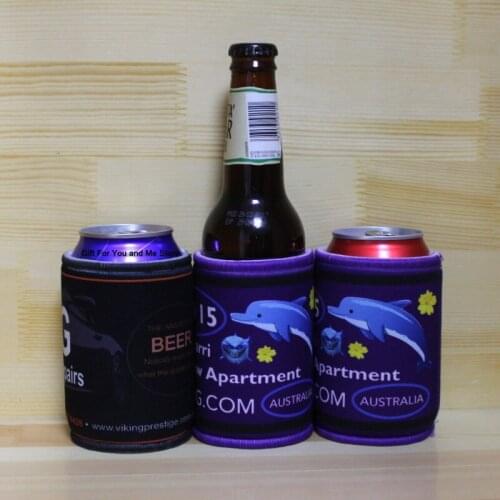 200pcs Sublimation Printing Logo Insulated Foam Can Cooler Holder Polyester Surface Promotional Stubby Holders Super Can Cooler