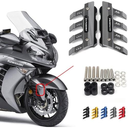 For KAWASAKI GTR 1400 GTR1400/CONCOURS Motorcycle CNC Accessories Mudguard Side Protection Block Front Fender Anti-Fall Slider
