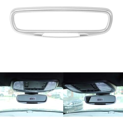 Car Interior Rear View Mirror Decoration Frame Trim Styling For Jeep Grand Cherokee 2017 Up Auto Accessories
