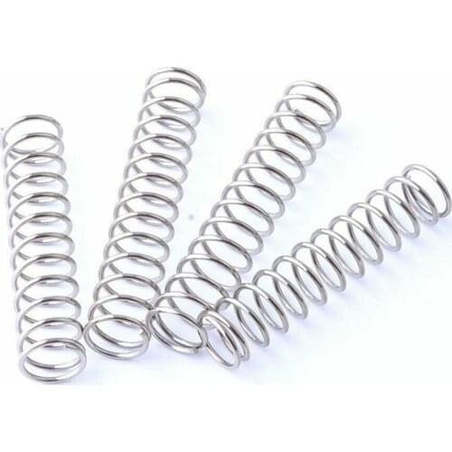 White Zinc Plated Compression Spring, 10Pcs, Wire Dia 0.6mm Outer Dia 7mm 8mm Tension Spring, Hardware Accessories