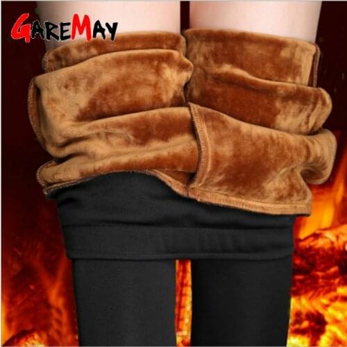 Winter Warm Velvet pencil pants women Thick Trousers With High Waist Elastic Middle aged Mother Stretch Straight Pants female