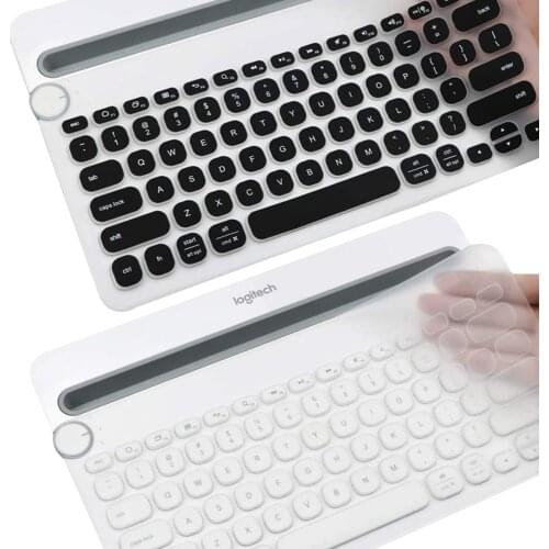 K480 Keyboard Cover for Logitech K 480 Wireless Transparent Clear Black EU US Film Silicone TPU Case Slim Thin English