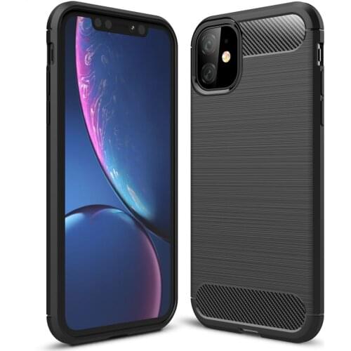 Luxury Soft Silicone Phone Case for iPhone XS Max XR X 7 8 Plus Ultra Thin Carbon Fiber TPU Drawing Material Matte Back Cover