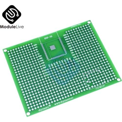 New 7x9CM Prototype PCB Breadboard For ESP8266 ESP-12E ESP-12F ESP32 ESP-32S REALY Double Side Prototype PCB New Arrival