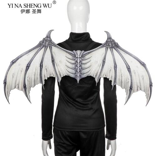 Halloween Cosplay Wings Novelty 3D Devil Bone wings Costume Accessories For Mardi Gras Non-Woven Fabric Foldable Wing Decoration