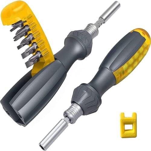 11-In-1 Multi-Bit Screwdriver Mini Screwdriver Set Magnetizer Telescopic Screwdriver With Magnetic Ratchet Hex Socket