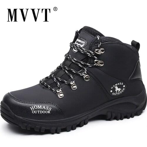 New Arrival Winter Men Boots Waterproof Pu Leather Boots Men Outdoor Shoes Anti-skid Men Ankle Boots Man Winter