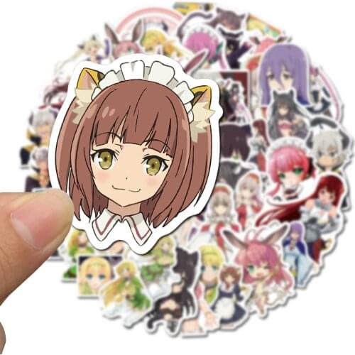 50Pcs/pack HOW NOT TO SUMMON A DEMON LORD Japan Anime Stickers for Kids Movie Moto Scrapbook Phone Laptop Guiter Sticker Decal