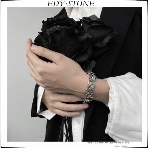 EDY 2021 New Punk Hip Hop Heavy industry Design Titanium Steel Cool Trend Bracelet For Couples Women Men Girl Party Jewelry