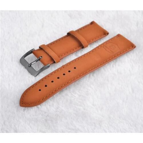 New arrived 22mm Leather watchband black and brown band fashion popular printed 8 clock band for watch high quality band