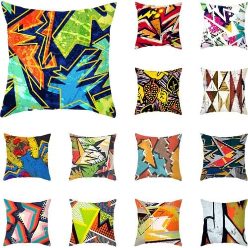 Abstract Geometric Pillow Case Nordic Retro Home Decor Cushion Cover Office Sofa Pillowcase Outdoor Camping Throw Pillow Cover