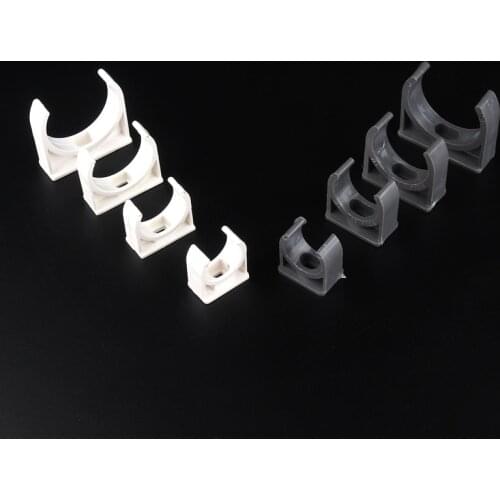 10pcs 20/25/32/40mm PVC Pipe Clamp White/Grey PVC U-Type Clamp Home Garden Irrigation PVC Fittings