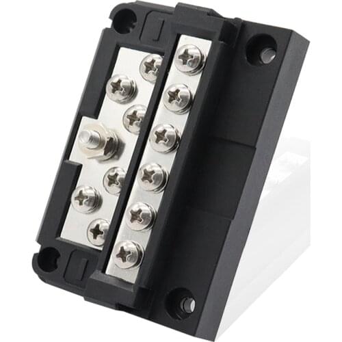 12 in 1 Junction Block Power Post Set Box Negative Bus Bar for Boat Yacht