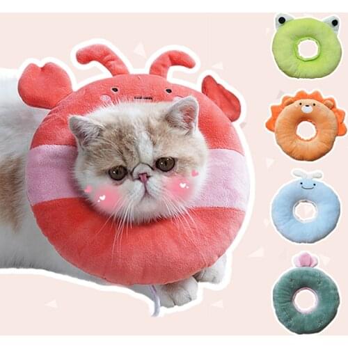 Pet Dog Cat E-Collar Adjustable Neck Recover Collar Cartoon Pet Protection Ring Anti-bite Anti-scratch Anti-licking Cat Supplies