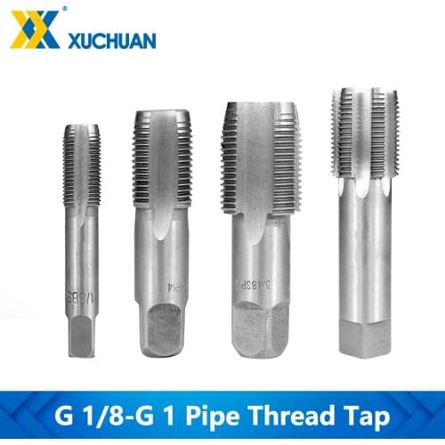 Pipe Thread Tap HSS Pipe Tap Tungsten Carbide Router Bit G 1/8 1/2 3/4 1 For Metalworking Screw Thread Cutting Tools Machine Tap