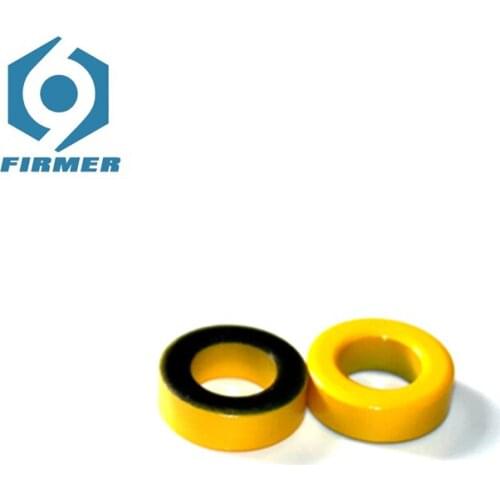 Ferrite Cores 23.9x14.2x7.92 mm 10 pcs Toroid Core Carbonyl Ferrite Chokes Ring Iron Powder Inductor Ferrite Rings Yellow Black