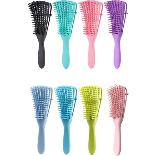 Detangling Hair Brush Massage Wet Curly Comb Detangler Hairbrush Accessory Non-slip Rubber Octopus Hair Brush Women Men Salon