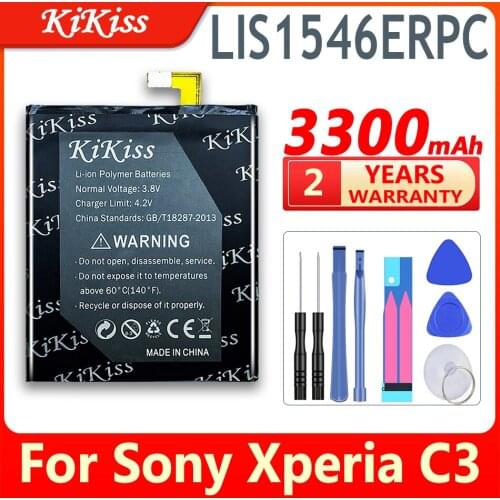 LIS1546ERPC Replacement Battery For Sony Xperia C3 T3 M50W S55T S55U D2502 D2533 D5103 LIS1546ERPC Phone Batteries + Gift Tools