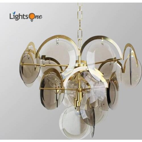 Post-modern living room dining room glass chandelier chandelier Nordic model room bedroom lamp
