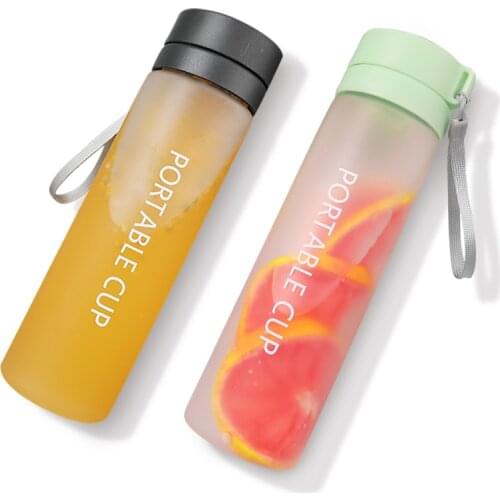 800ml Large Capacity Sports Water Bottle BPA Free Fruit Lemon Juice Drinking Bottle Outdoor Travel Portable Leakproof Bottle