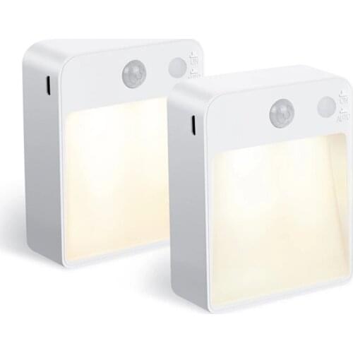 LED Night Light Lamp PIR Motion Sensor Dual Induction Auto Light Sensor Wall Lampara With USB Port For Kids Living Room Bedside