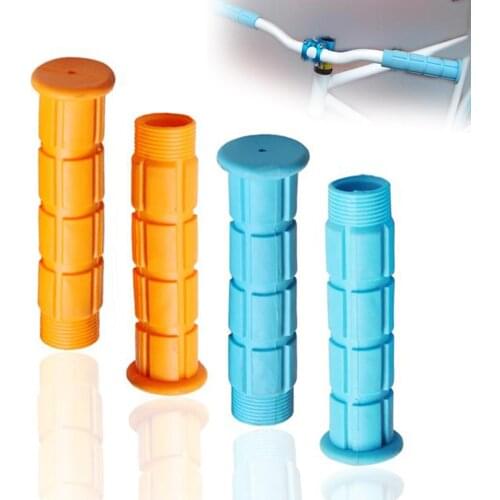 1 Pair Mountain Bike Color Grips Anti-Skid Comfortable Soft Durable Rubber Riding Grips Checkered Dead Fly Grips