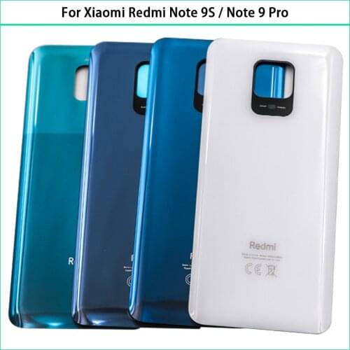 10PCS For Xiaomi Redmi Note 9S / Note 9 Pro 64MP Battery Back Cover Rear Door 3D Glass Panel Housing Case Adhesive Replacement