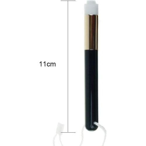 11cm black wood handle gold collar white nylon hair nose brush make up face brush in cosmetic
